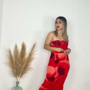 Vestido Tul Flores