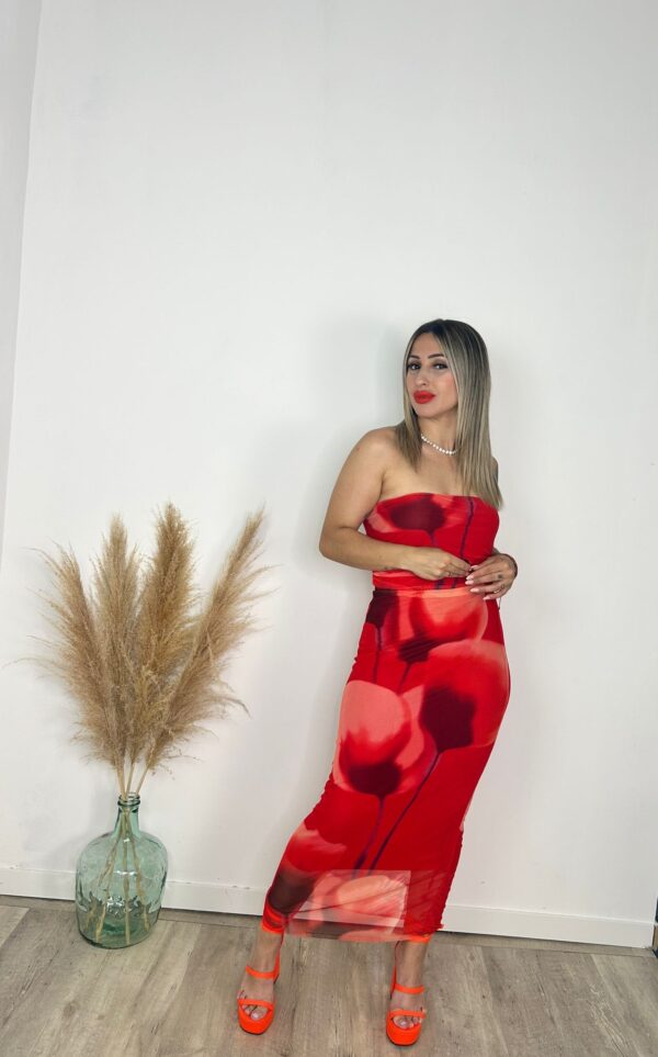 Vestido Tul Flores