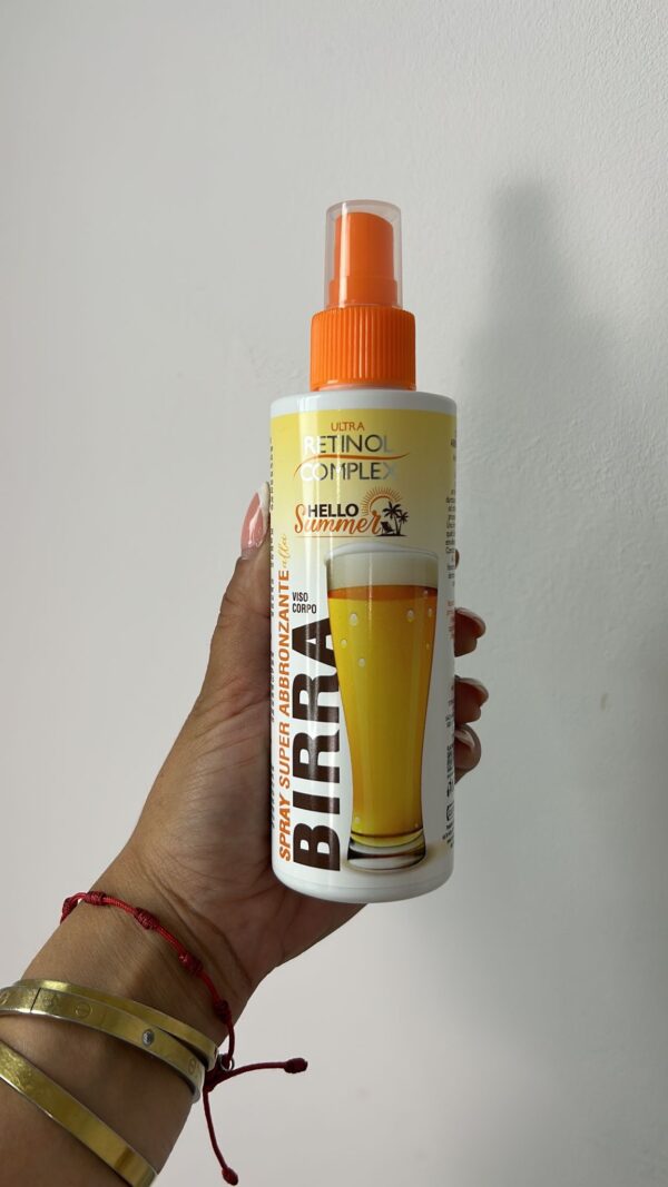 Bronceador en spray de cerveza
