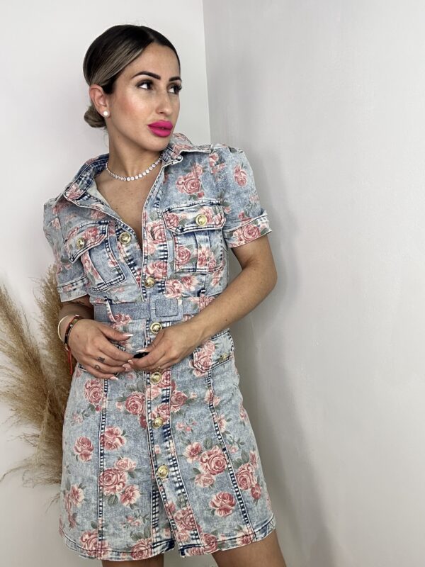 Vestido floral denim TALLA LXL