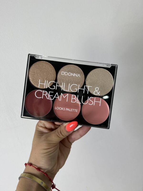 Colorete en crema  y iluminador