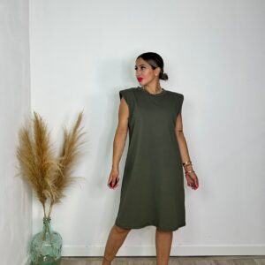 Vestido hombreras corto