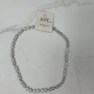 Collar swarovski plata
