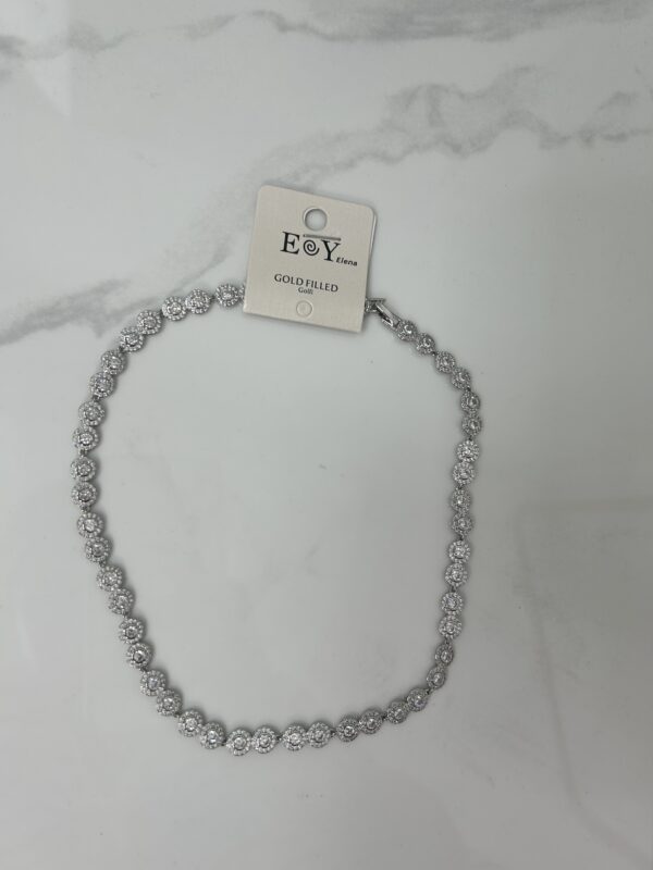 Collar swarovski plata