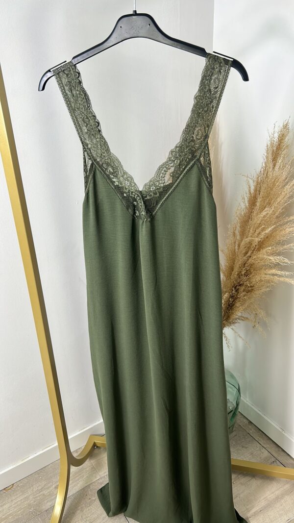 Vestido lencero tiranta ancha - Imagen 4