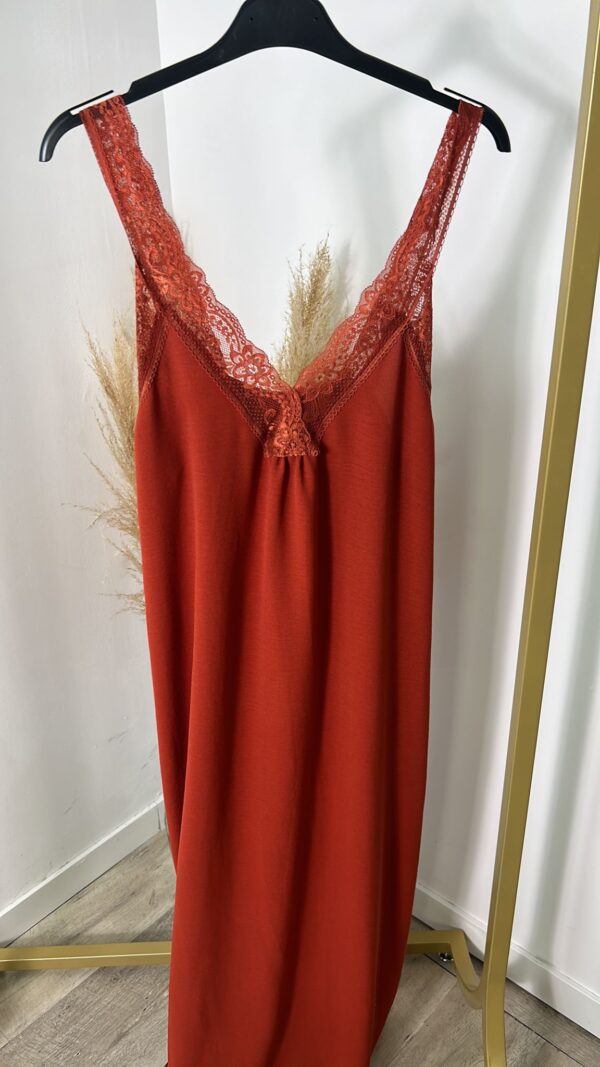 Vestido lencero tiranta ancha - Imagen 5