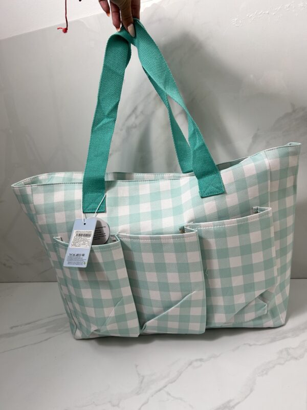 Bolso vichy verde agua