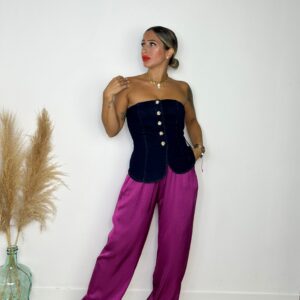 Pantalón bombacho satinado