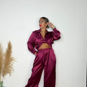 Pantalón satinado más brilloso