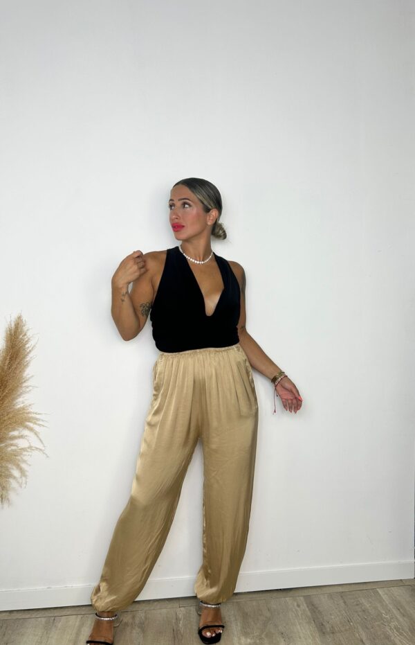 Pantalón bombacho satinado - Imagen 2
