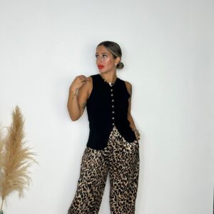 Pantalón bombacho satinado Print