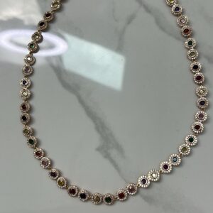 Collar swaroski dorado colores