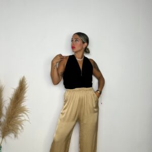 Pantalón bombacho satinado