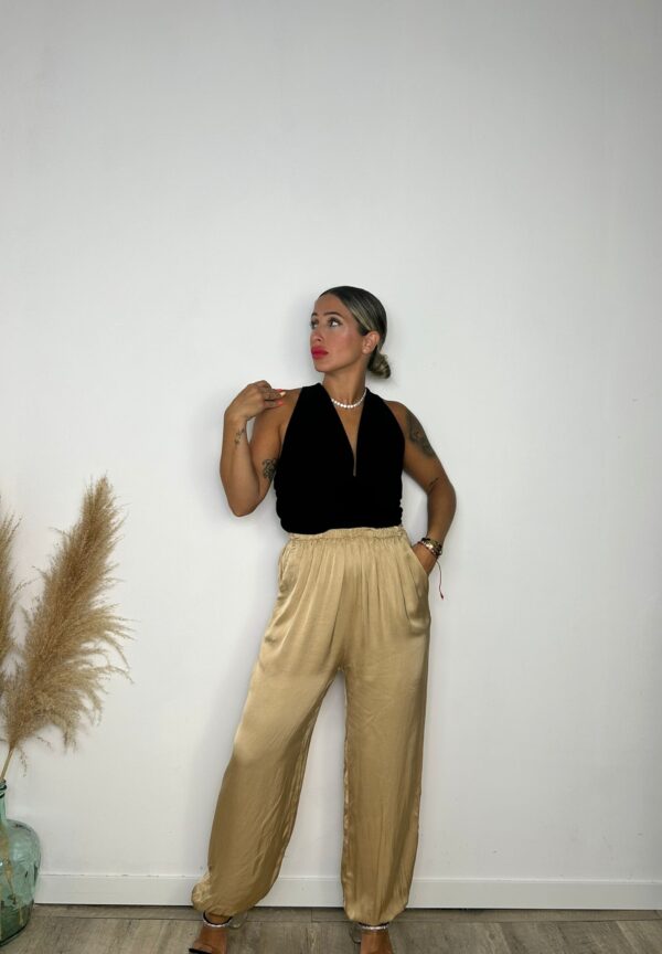 Pantalón bombacho satinado