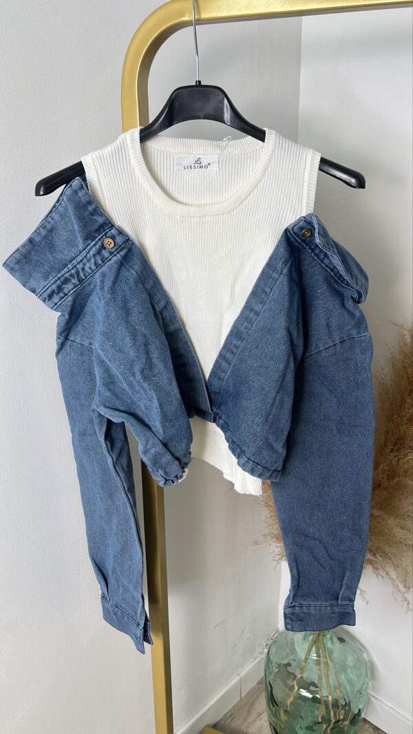 Chaleco punto denim - Imagen 3