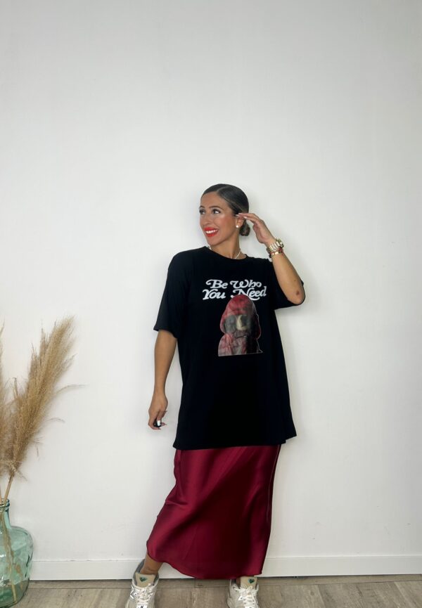 Falda satinada