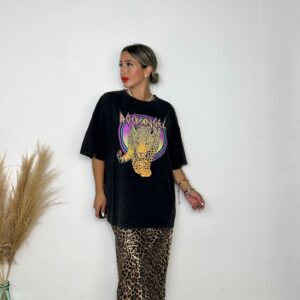 Falda Print leopardo más pequeño