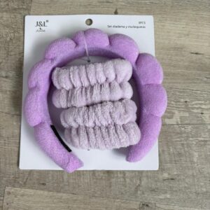 Diadema para el maquillaje y muñequeras