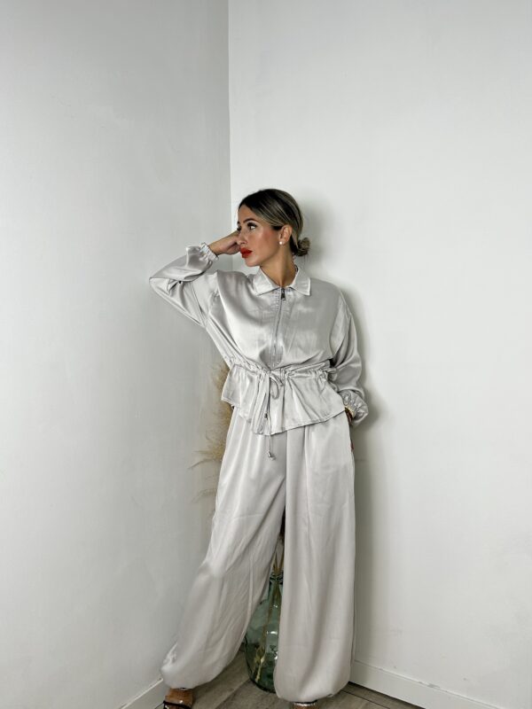 Conjunto Satinado plata
