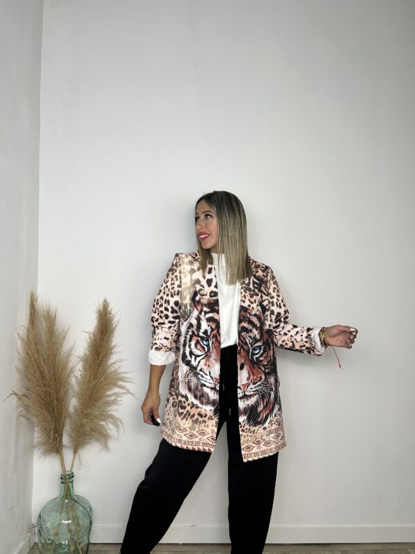 Blazer sin forro tigre