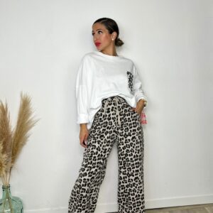 Camiseta oversize bolsillo print