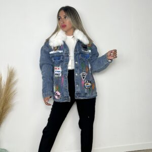 CHAQUETÓN 2 EN 1 pelos denim