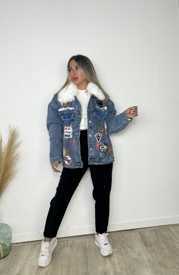 CHAQUETÓN 2 EN 1 pelos denim