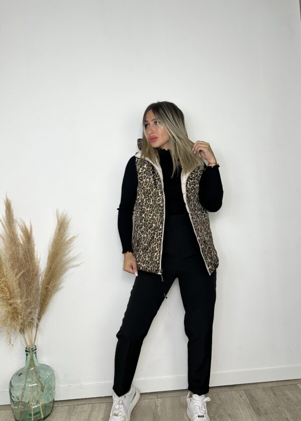 Chaquetón reversible PRINT beig - Imagen 2