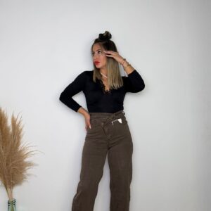 Pantalón vaquero Zara marrón 338