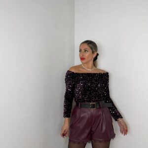 Short de cuero Maica